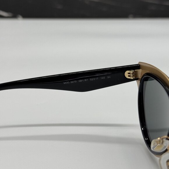 NEW VERSACE VE2273 GB1/87 CAT EYE BLACK/GRAY WOMEN SUNGLASSES MOD 2273 GB1/87